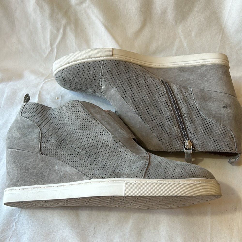 Linea Paolo Gray Felicia Suede Wedge Sneakers-Size 12 M NWOB - Picture 6 of 12